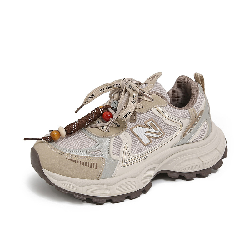 Zi mi Női vastag talpú sportcipő - felső rész textile, gumi talp, kerek orr, légáteresztő, fűzővel