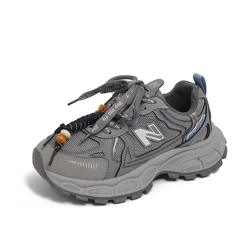 Zi mi Női vastag talpú sportcipő - felső rész textile, gumi talp, kerek orr, légáteresztő, fűzővel