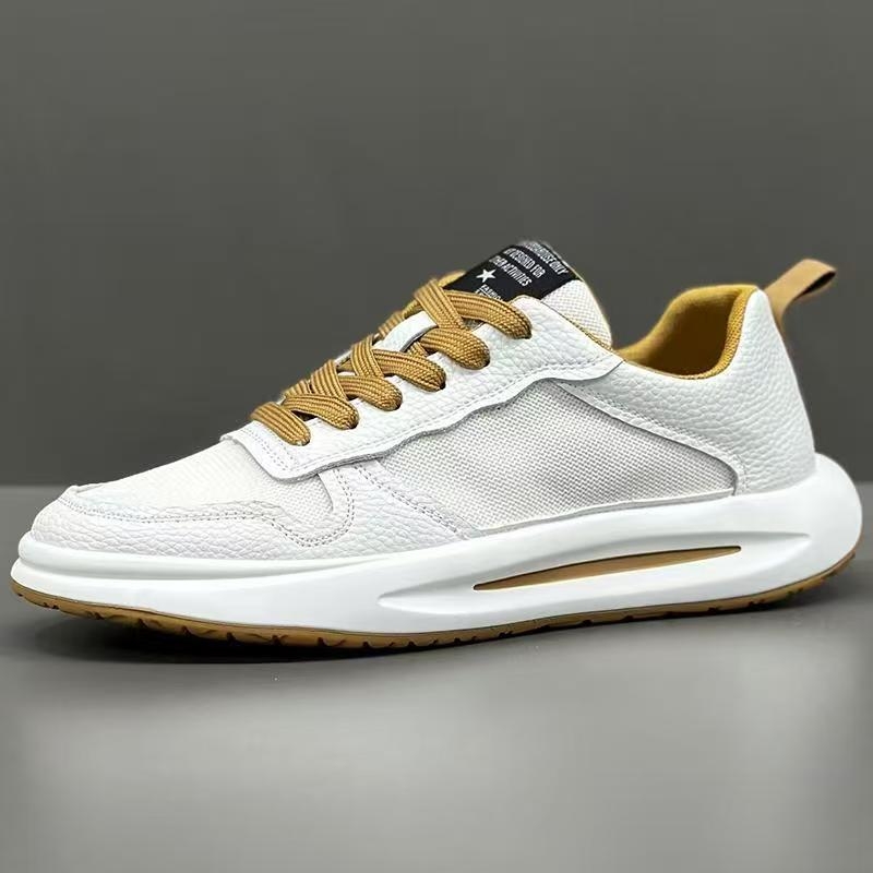 Muške sportske casual tenisice s gornjim dijelom PU+ mesh; gumena potplata; prozračnost; vezanje; niski gornji dio; okrugli vrh