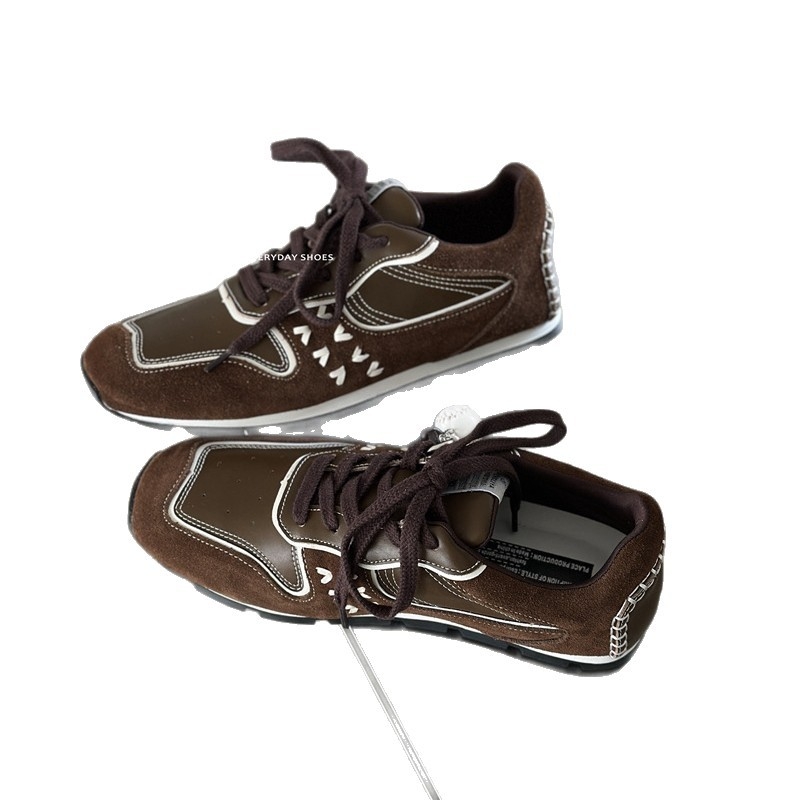 Apple Head маратонки за повишаване на височината - нисък глезен, модел с блокове, синтетична кожа в горната част, антиплъзгаща подметка