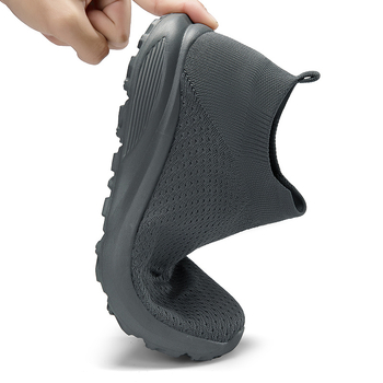 Мъжки Slip-On обувки Fly-Knit мрежеста горна част, дишаща EVA подметка, средна височина