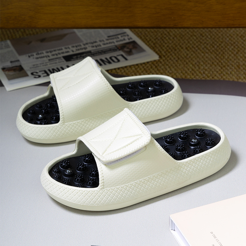 Мъжки чехли за акупресия с EVA горна част и EVA подметка, леки за плаж и открито, инжекционна изработка, пролет 2025