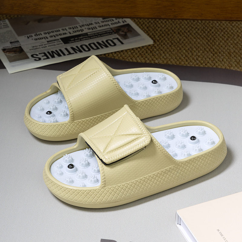 Мъжки чехли за акупресия с EVA горна част и EVA подметка, леки за плаж и открито, инжекционна изработка, пролет 2025