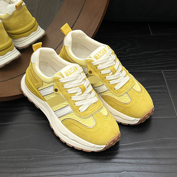 Női bőr tornacipő vastag talppal, fűzős, mindennapi casual cipő