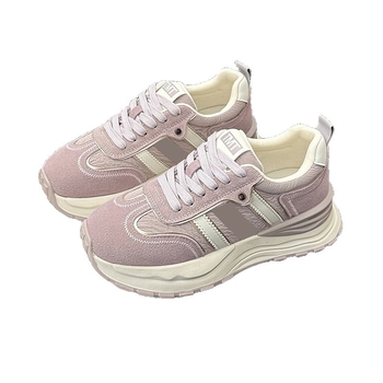 Női bőr tornacipő vastag talppal, fűzős, mindennapi casual cipő