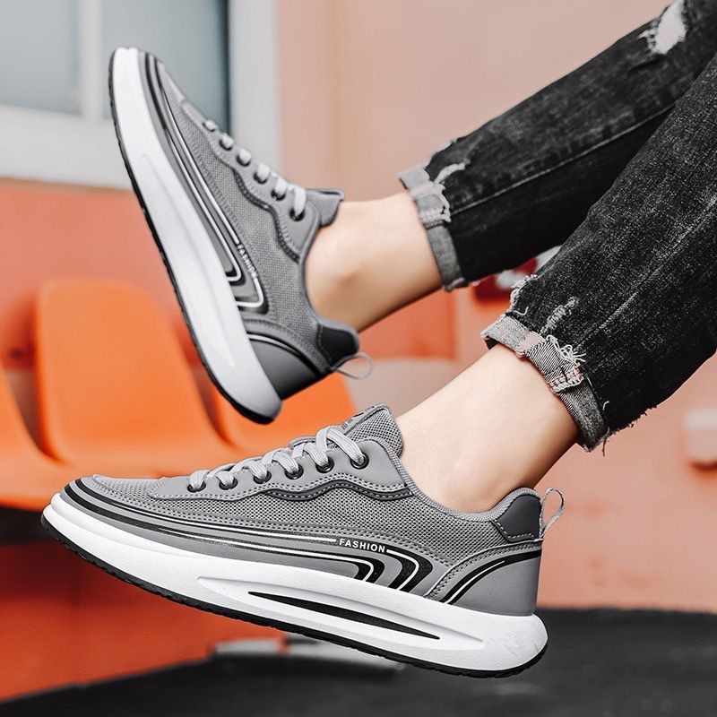 Muške ljetne mrežaste tenisice s Flyknit gornjim dijelom, vezanje šnourima, injekcijski oblikovan đon