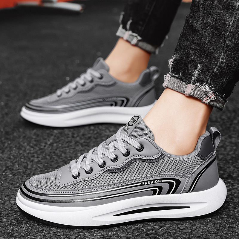 Muške ljetne mrežaste tenisice s Flyknit gornjim dijelom, vezanje šnourima, injekcijski oblikovan đon