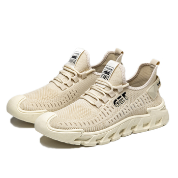 Férfi nyári lélegző Fly-Knit hálós futócipő EVA talppal és belső talppal, alacsony felső és sekély nyílás (Felső: Fly-Knit Mesh; Talp: EVA; Talpbetét: EVA; Nyílás: Sekély; Magasság: Alacsony)