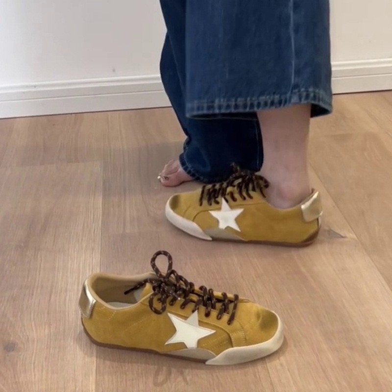 Дамски обувки от естествена кожа, нисък топ, цветна шарка, PU междинна подметка, анти-плъзгаща гумена подметка