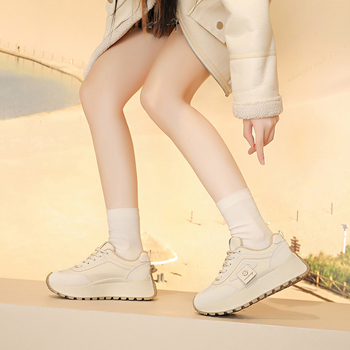 Női chunky sneakers vastag talppal, textil felsőrész, gumitalp, EVA talpbetét, pamut bélés, kerek orrú