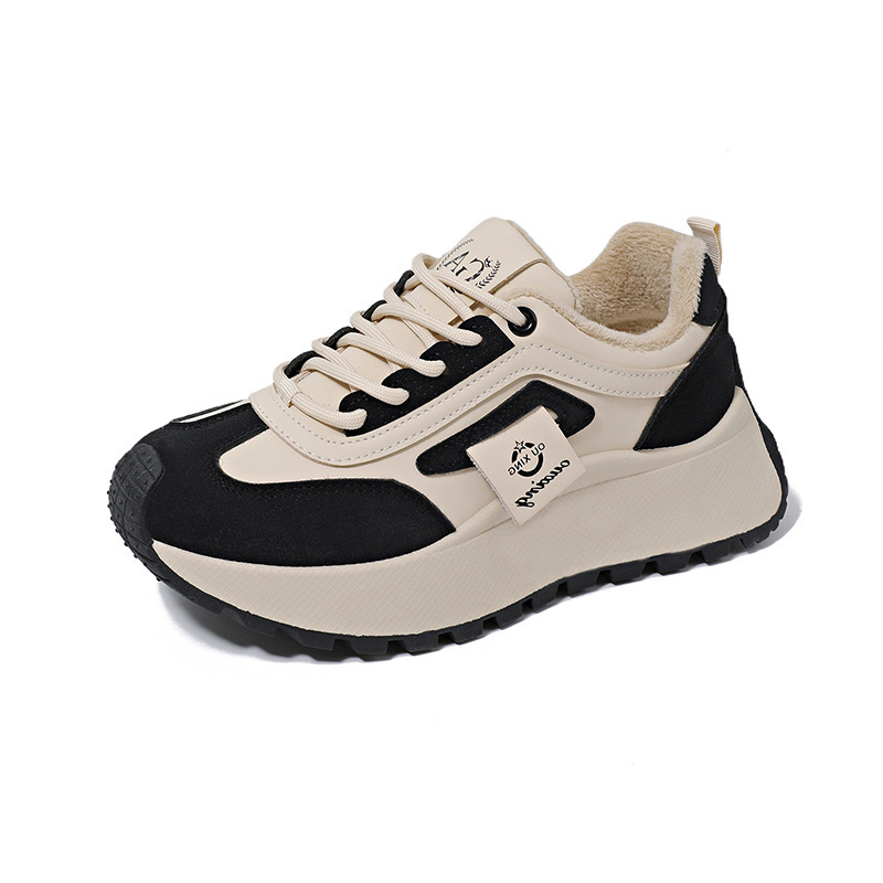 Női chunky sneakers vastag talppal, textil felsőrész, gumitalp, EVA talpbetét, pamut bélés, kerek orrú