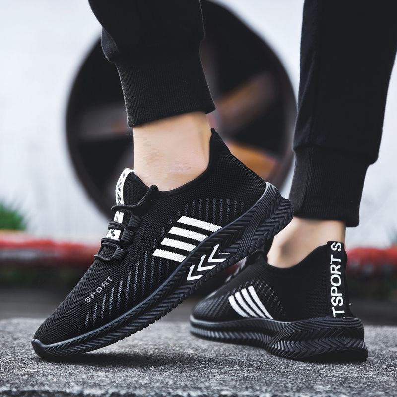 Unisex niske tenisice s prozračnim fly-knit gornjim dijelom, Velcro zatvaranje, injekcijski oblikovan đon, lagane ljetne tenisice