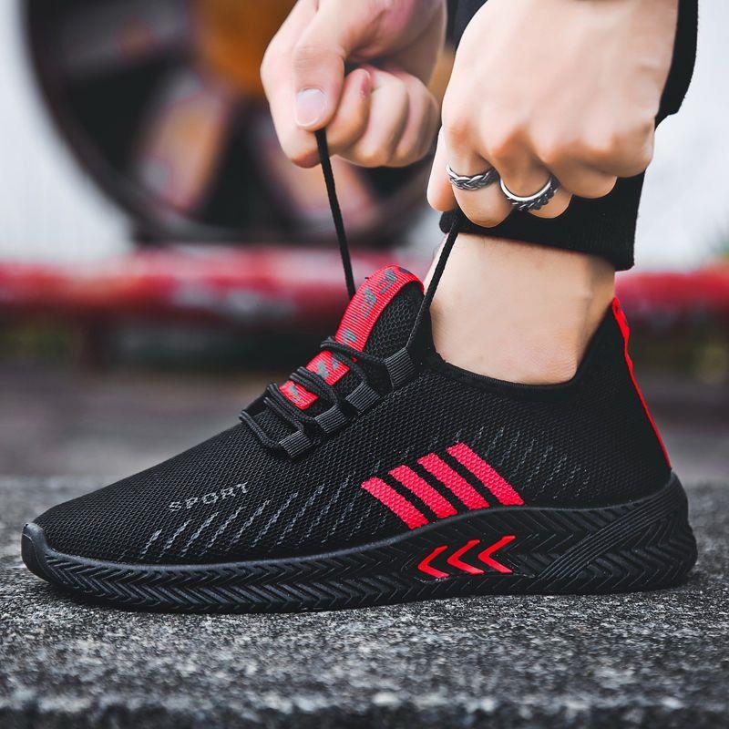 Unisex niske tenisice s prozračnim fly-knit gornjim dijelom, Velcro zatvaranje, injekcijski oblikovan đon, lagane ljetne tenisice