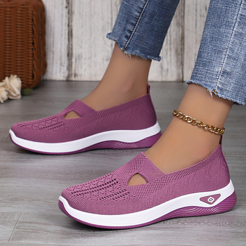 Prozračne mrežaste slip-on cipele za odrasle žene s PVC potplatom