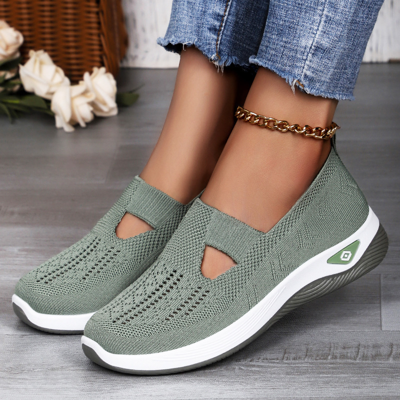 Prozračne mrežaste slip-on cipele za odrasle žene s PVC potplatom