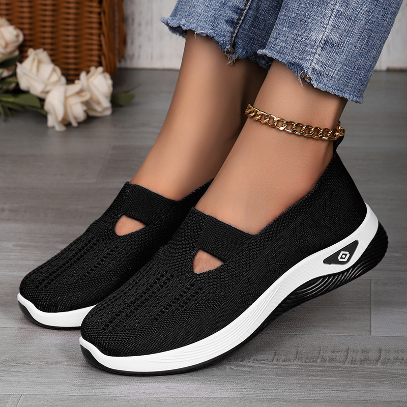 Prozračne mrežaste slip-on cipele za odrasle žene s PVC potplatom