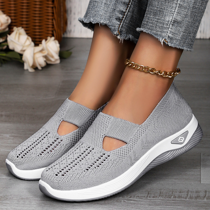 Prozračne mrežaste slip-on cipele za odrasle žene s PVC potplatom