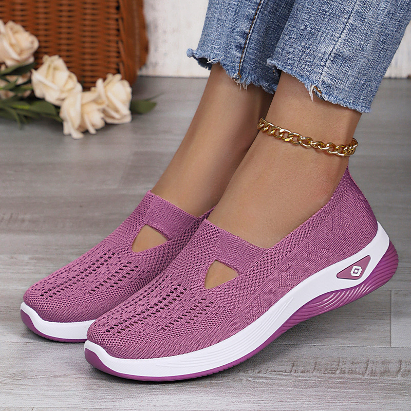 Prozračne mrežaste slip-on cipele za odrasle žene s PVC potplatom