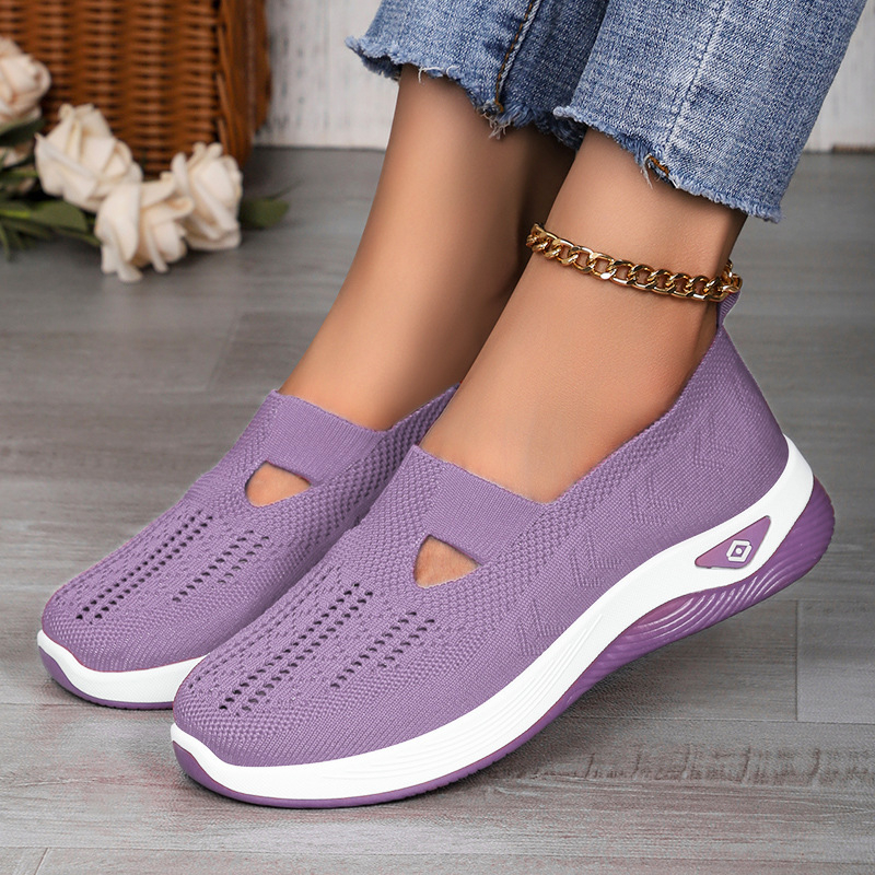 Prozračne mrežaste slip-on cipele za odrasle žene s PVC potplatom