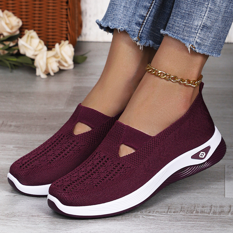 Prozračne mrežaste slip-on cipele za odrasle žene s PVC potplatom