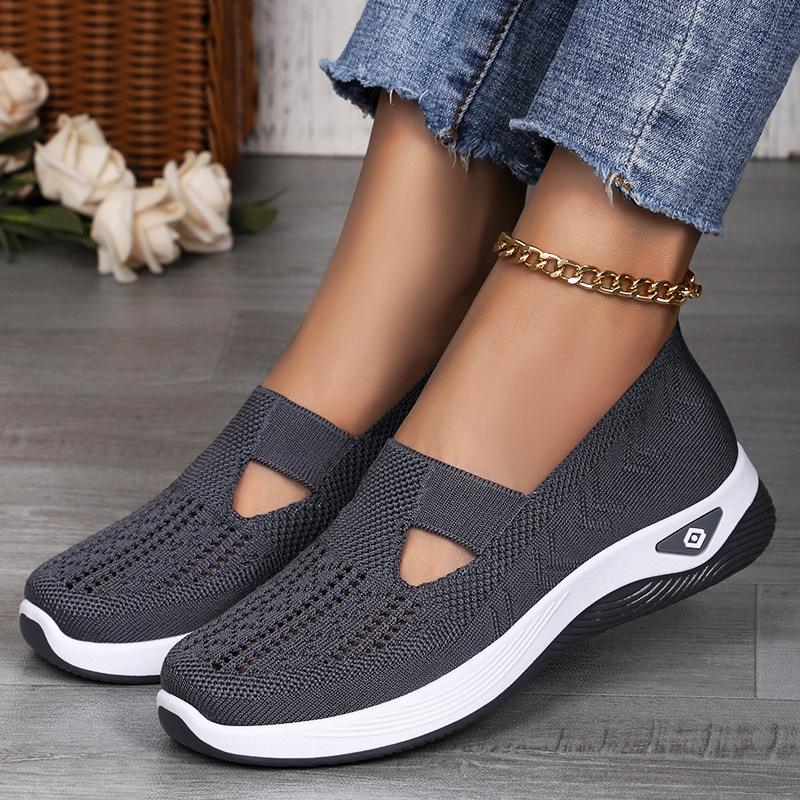 Prozračne mrežaste slip-on cipele za odrasle žene s PVC potplatom