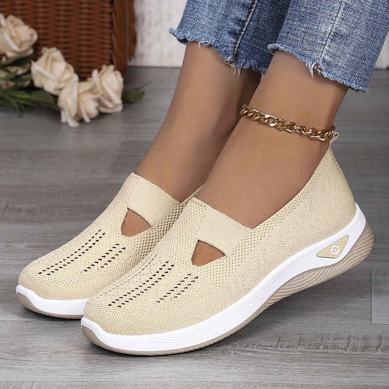 Prozračne mrežaste slip-on cipele za odrasle žene s PVC potplatom