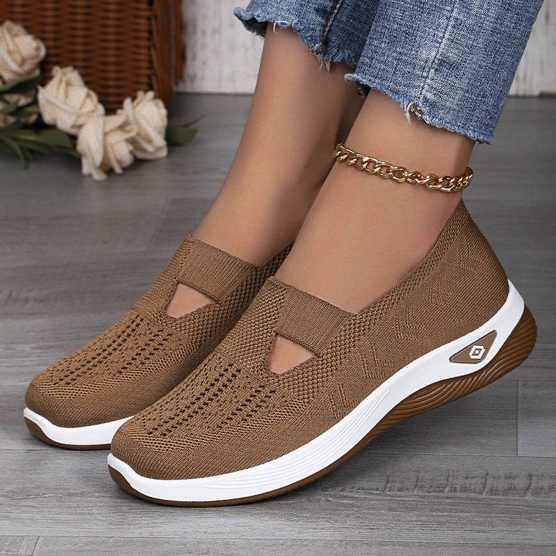 Prozračne mrežaste slip-on cipele za odrasle žene s PVC potplatom