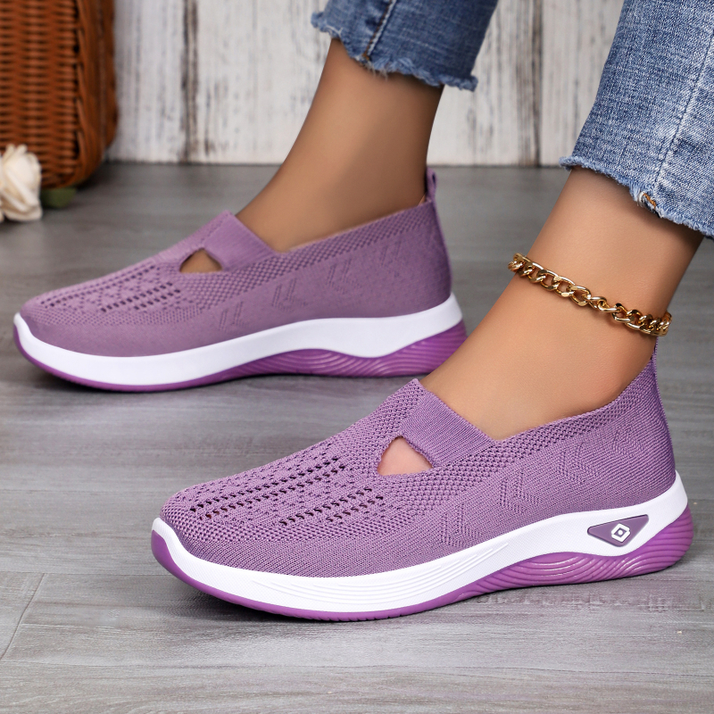 Prozračne mrežaste slip-on cipele za odrasle žene s PVC potplatom