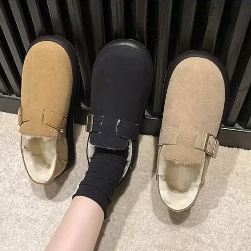 Zimske čizme na slip-on, okrugli vrh, plišana podstava, gornji dio od telećeg velura