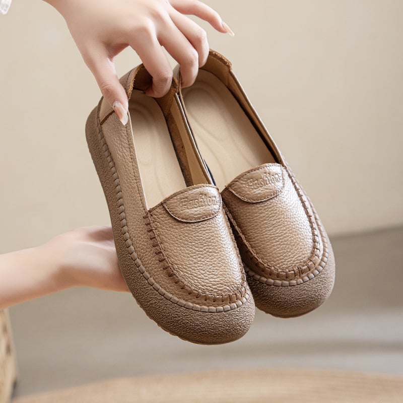 Női kényelmes cipő, kerek orrú, valódi marhabőr felsőrész, alacsony sarok 1–3 cm, gumi talp