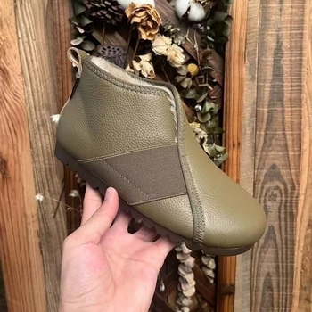 Ženske zimske pamučne cipele, slip-on, okrugli vrh, PU gornji dio, PU ulošak, gumeni potplat, visina pete 3-5 cm