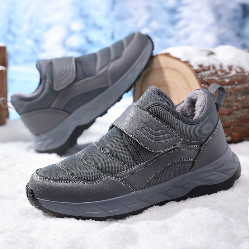 Unisex zimske cipele za hodanje s fleece podstavom, Velcro zatvaračem, niski gornji dio