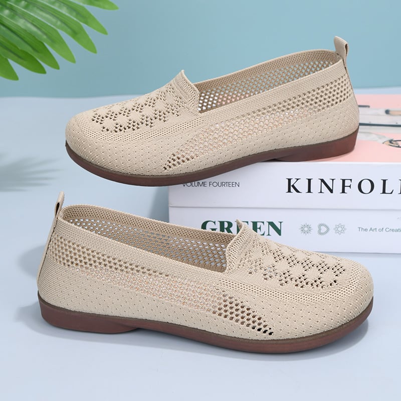 Ženske Fly-knit Slip-On tenisice, prozračni mrežasti gornji dio, okrugli vrh, niski profil, ljeto 2025 izdanje