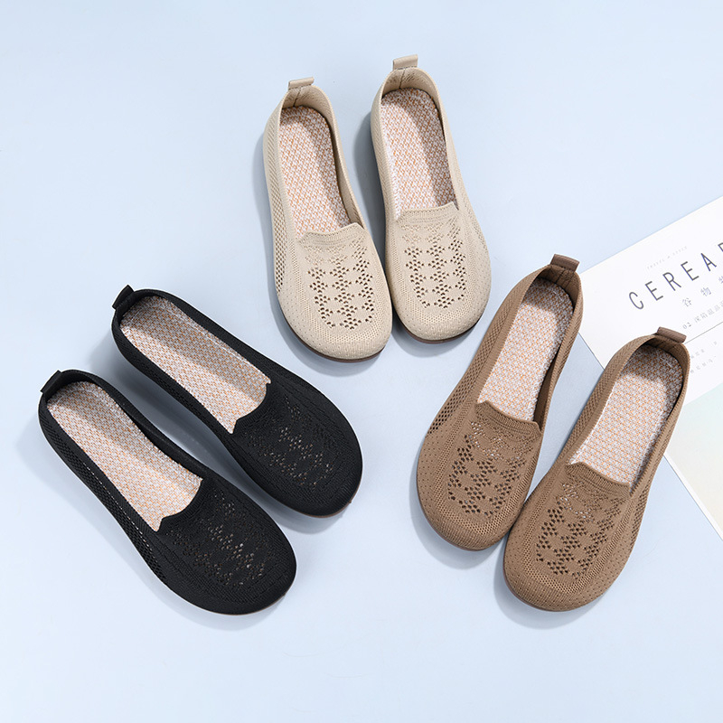 Ženske Fly-knit Slip-On tenisice, prozračni mrežasti gornji dio, okrugli vrh, niski profil, ljeto 2025 izdanje