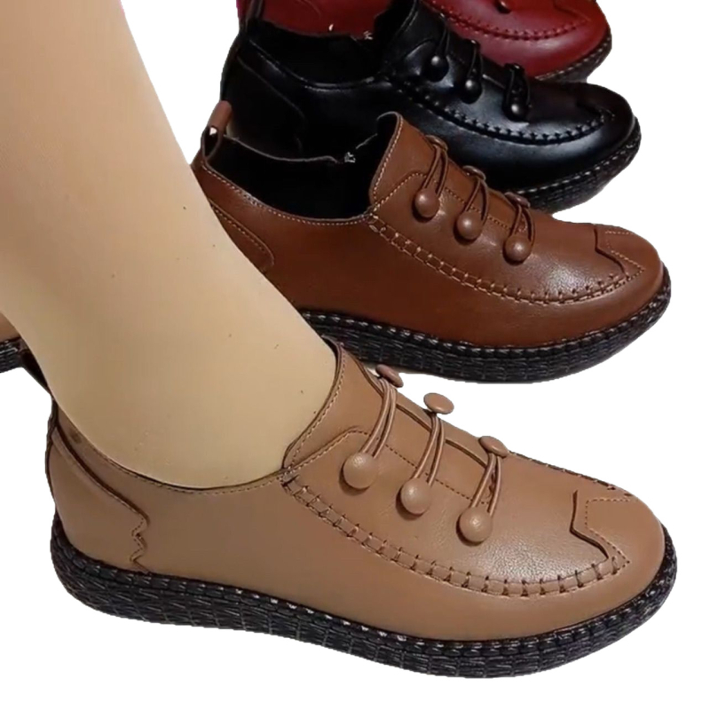 Ženske platnaste cipele s debelim potplatom, okrugli vrh, minimalistički stil, gornji dio od sintetičke kože, gumena potplata, PU ulošak, niski vrh (okrugli vrh, debela podplat, sintetička koža, guma, PU)