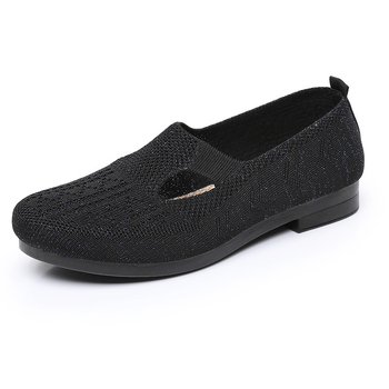 Prozračne ženske slip-on cipele s mrežastim gornjim dijelom, lagane i protuklizne, s elastičnim zatvaračem, PU đon, okrugli vrh