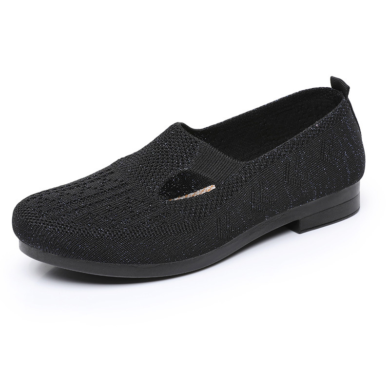 Prozračne ženske slip-on cipele s mrežastim gornjim dijelom, lagane i protuklizne, s elastičnim zatvaračem, PU đon, okrugli vrh
