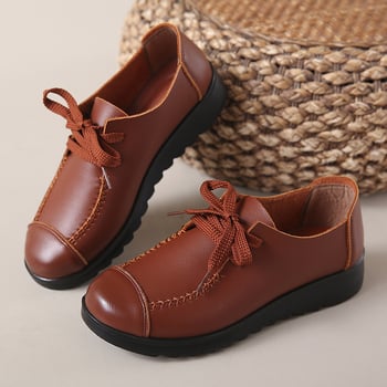 Ženske radne cipele s vezicama, niska kvadratna peta (1–3 cm), protuklizne, PU potplat, EVA uložak