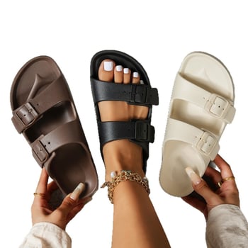 Női EVA papucsok, lélegző felsőrésszel és EVA talppal, lapos talp, minimalist stílus, 2025 tavasz