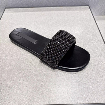 Ženské sandále s rhinestone, s thong popruhou | Horný materiál: super vlákno; Podrážka: PU; Vnútorný materiál: cortical; Hrúbka podrážky: 0–3 cm; Päta: plochá
