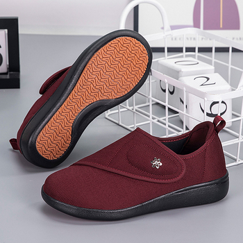 Őszi női sétacipő: könnyű, csúszásmentes, hálós felsőrész, MD+gumi talp, tépőzáras zárás, kerek orr, lapos sarok