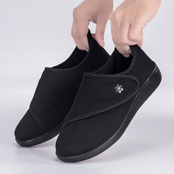 Őszi női sétacipő: könnyű, csúszásmentes, hálós felsőrész, MD+gumi talp, tépőzáras zárás, kerek orr, lapos sarok