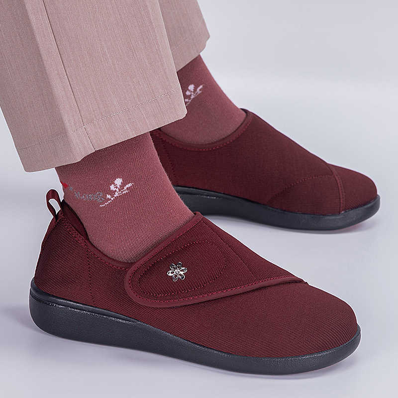 Őszi női sétacipő: könnyű, csúszásmentes, hálós felsőrész, MD+gumi talp, tépőzáras zárás, kerek orr, lapos sarok