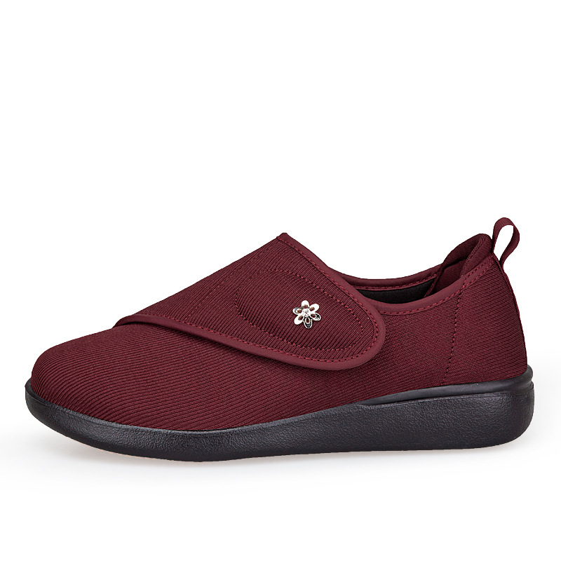 Őszi női sétacipő: könnyű, csúszásmentes, hálós felsőrész, MD+gumi talp, tépőzáras zárás, kerek orr, lapos sarok