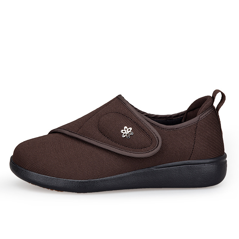 Őszi női sétacipő: könnyű, csúszásmentes, hálós felsőrész, MD+gumi talp, tépőzáras zárás, kerek orr, lapos sarok