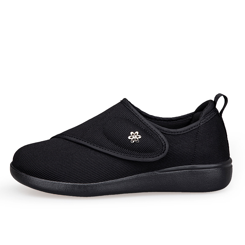 Őszi női sétacipő: könnyű, csúszásmentes, hálós felsőrész, MD+gumi talp, tépőzáras zárás, kerek orr, lapos sarok