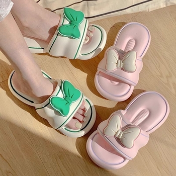 Ženske sandale s mašnicom - gornji dio PVC, đon PVC, injektiran đon, plosati pet, protuklizno