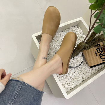 Korejskog stila toe-cap slip-on mule s PU gornjim dijelom i gumastom potplatom
