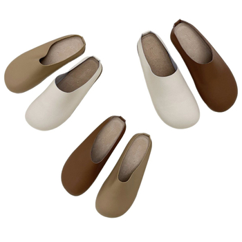 Korejskog stila toe-cap slip-on mule s PU gornjim dijelom i gumastom potplatom