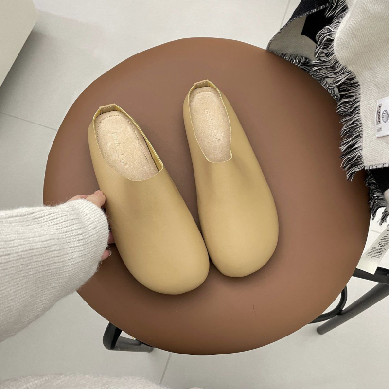 Korejskog stila toe-cap slip-on mule s PU gornjim dijelom i gumastom potplatom